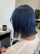 アッシュ 稲田堤店(Ash) 切りっぱなしボブ×オーシャンブルー