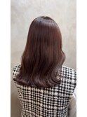 ココアブラウン×切りっぱなしミディアム