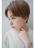 【GEEKS渋谷】ハンサムショート/ヌーディーベージュ/春夏ヘア/艶