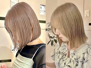 ヒビヲ(HIBIO)の写真/《サロンの仕上がりが自宅でも簡単に再現可能◎*》お客様のなりたい印象に合わせたボブのデザインをご提案*