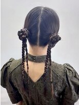 結婚式お呼ばれヘア◆ツインヘアツインアレンジタイトツイン夏
