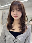 三鷹レイヤーカット韓国ダブルカラー顔周り前髪カットボブ