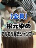 根元染め(レギュラー)+アルカリ除去シャンプー 3200円