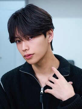 アンサー 原宿(ANSWER) メンズ縮毛矯正髪質改善シースルーセンターパート韓流ヘア