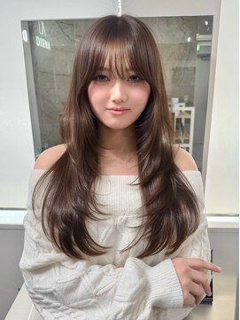 ディーバ 横浜(D.I.E.V.A) 20代30代韓国ワンホンレイヤー艶髪スモーキーオリーブベージュ