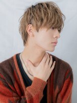 メンズヘア ビーセカンド 草加店(MENS HAIR B-2) ハイトーン学生くせ毛風シースルーラウンドマッシュパーマf草加