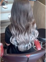 アース いわき店(HAIR&MAKE EARTH)&nbsp;透明感シルバーグレージュロング