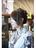 夏祭り☆ボブでも浴衣向け編み込みヘアアレンジ