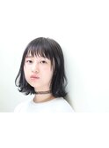 ナチュラルボブ×抜け感×ダークトーン HAIR ICI Canna