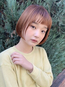 ミィ 表参道(mee.) 【mee.】ハセガワヒトシ　オレンジカッパー　ミニボブ☆表参道