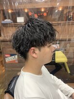 ラボーテイサミヘアーイースト(La.beaut'e ISAMI HAIR EAST)&nbsp;MEN’S HAIRハイライトマッシュパーマ〈理容室〉東浦和メンズ