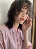 シースルーバングウルフスタイル
