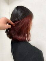 アールプラスヘアサロン(ar+ hair salon) インナーカラーカーディナルレッド