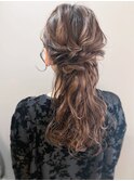 結婚式ヘアセットローポニスタイル