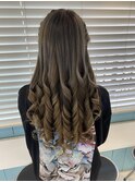 サイド編み込み巻きおろし