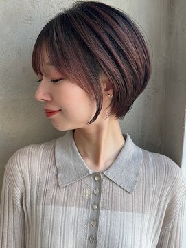 アフロート ルヴア(AFLOAT RUVUA) みねスタイル♪ 前下がり ひし形 ショートボブ 30代 40代 50代