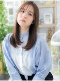 シースルーバングナチュラルエアストレートc6戸頭20代30代40代