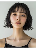 オンク 新宿(onk)&nbsp;黒髪/グレーベージュ/レイヤーロング/前髪パーマ[新宿駅]