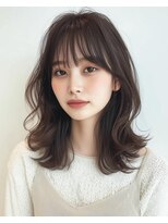 オンク 新宿(onk)&nbsp;黒髪/グレーベージュ/レイヤーロング/前髪パーマ[新宿駅]