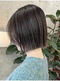 栄ベージュフェミニンミディアムヘア