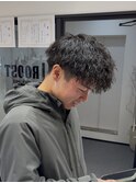 細かめツイスパ/MEN’S HAIR/刈り上げマッシュ/barber/京都駅