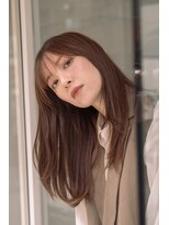 ネイヴィル 銀座(navile)&nbsp;透け感くすみベージュ×ロングヘア