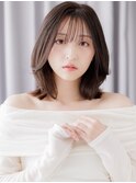 ダークアッシュくびれミディアムレイヤーカットZ越谷30代40代