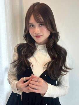 アンニュ(annuy) ココアブラウン アッシュ 髪質改善 顔周りカット 韓国ヘア