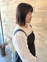 ドルセプラタ(Dulce plata) 【kaN.】切りっぱなしボブ×髪質改善ストレート×くすみカラー