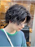波巻きスパイラルパーマセンターパートツーブロックフィフス韓国