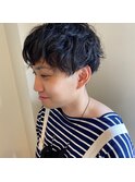 ふんわり刈り上げマッシュパーマ