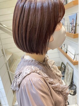 ネオリーブ アンド 渋谷店(Neolive &) 【neolive& 渋谷店】ピンクベージュショートボブ