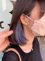【BUZZbee四ッ井】インナーカラー☆パープルブルー