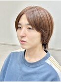 バングヘア/ウルフカット/茶髪/オレンジ/ツーブロ/20代/30代