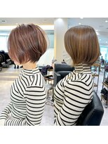 バンプ ギンザ(BUMP GINZA)&nbsp;30代、40代/丸みくびれショートボブ×白髪染めハイライト/大宮