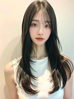 ワールドオーダー 天王寺店(WORLD ORDER)&nbsp;レイヤーロングセミディ姫カットワンカールシアーカラー
