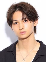 コンフィデンス メンズヘアー(confidence MEN'S HAIR) 毛流れセンターパート/曲がる縮毛矯正/フェザーパーマ/黒髪