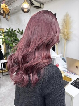 リア(riah) ダブルカラーミルクティーベージュレイヤーカット韓国ヘア