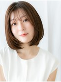 乾かすだけモカブラウン艶感ストレートa古河20代30代40代
