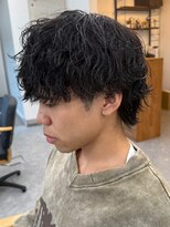 フゥ 宇都宮(FeU) 栃木メンズパーマメンズカットセンターパートメンズマッシュ緩め