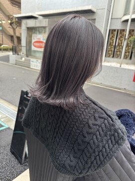 マルフェ 天王寺(marfe) ラベンダーグレージュ　外はね　ラベンダーカラー