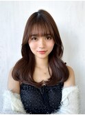 小顔バング顔まわりレイヤーカット20代30代40代韓国ヘア新宿