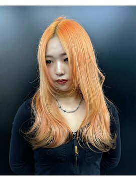 ヌル 原宿店(Null) ペールオレンジ/デザインカラー/ルーツカラー/原宿/表参道