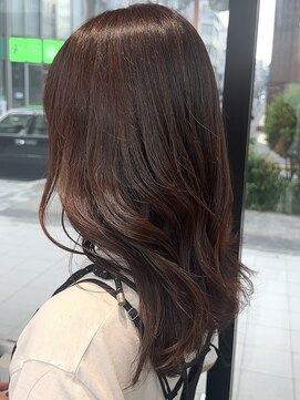 ビューブルー 亀戸錦糸町(VIEW BLUE) ◎美髪カールシアーカラーオレンジブラウンロングセミディ