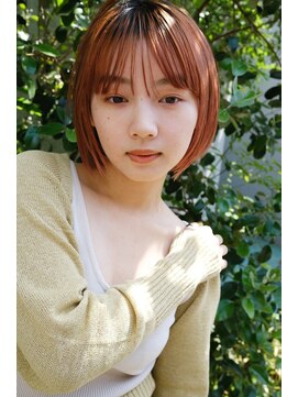 ソワ オモテサンドウ(SOIE OMOTESANDO) オレンジカラーが似合うミニボブ