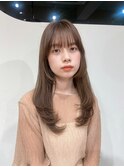 内巻きワンカールの簡単スタイリング/小顔韓国レイヤー