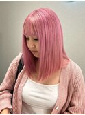 イメチェン/レッドブラウン/フルバング/似合わせカット/原宿駅