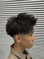 ガオプロデュースバイレボ(gao produced by revo)&nbsp;短髪アップバングショートフェードツーブロックショート眉カット