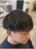 MEN’S HAIR/サーフカール/刈り上げセンターパート/木更津