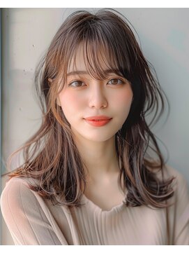 ミディアム外ハネレイヤーシルバーベージュ【grow赤羽】